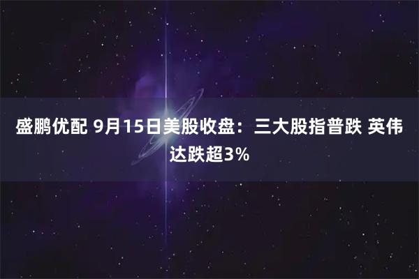 盛鹏优配 9月15日美股收盘：三大股指普跌 英伟达跌超3%