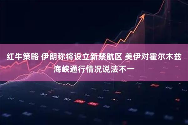 红牛策略 伊朗称将设立新禁航区 美伊对霍尔木兹海峡通行情况说法不一